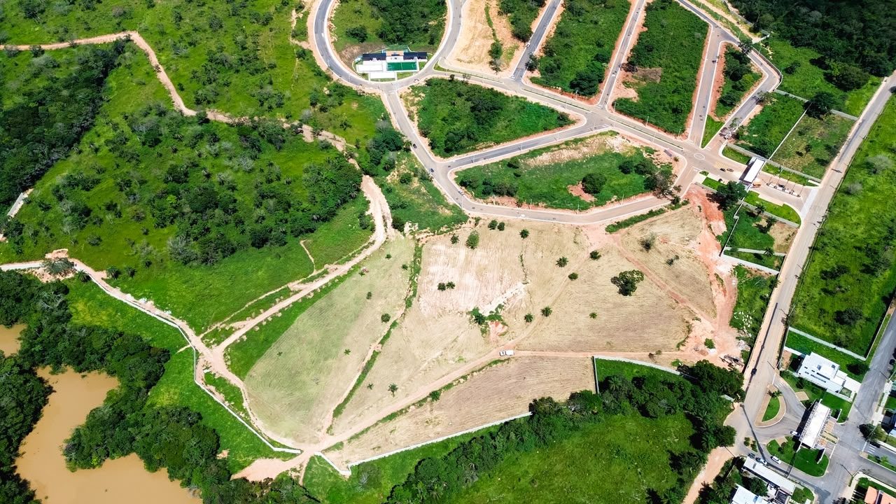 Vista aérea dos lotes do Retiro das Águas